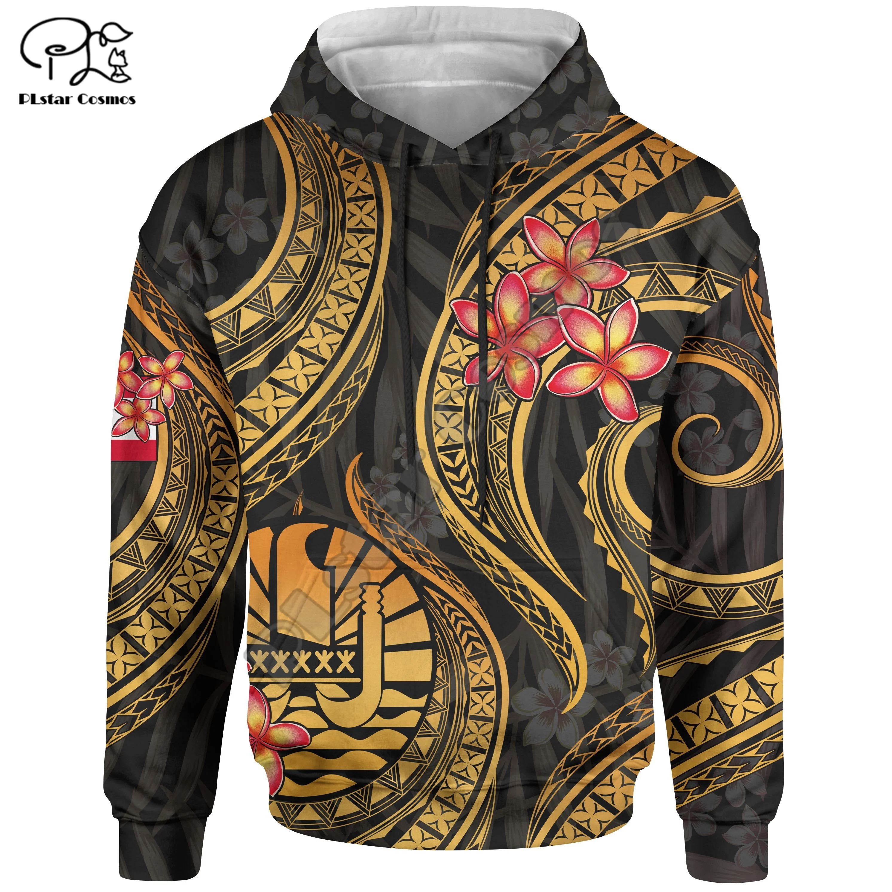 

NewFashion French Polynesia Tahiti Country Tribal Culture Retro Tattoo Custom Text Tracksuit Men/Women 3DPrint Funny Hoodies N-7