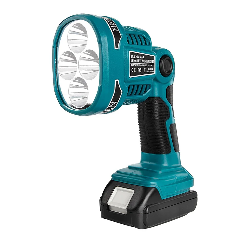 3W/12W 18V LED lampa światło robocze latarka dla Makita BL1430 BL1830 (bez baterii, bez ładowarki) bateria litowa USB oświetlenie zewnętrzne