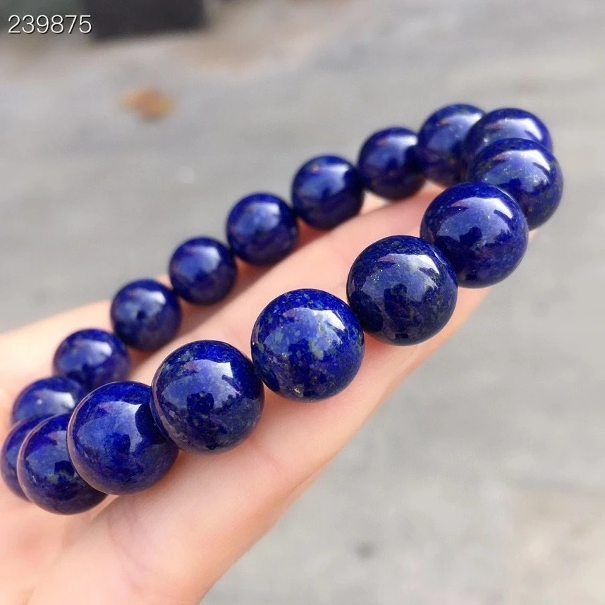 Natural Lapis Lazuli Royal Blue Women Men Bracelet 12mm Gemstone Round Beads Men Fashion Stone AAAAAA