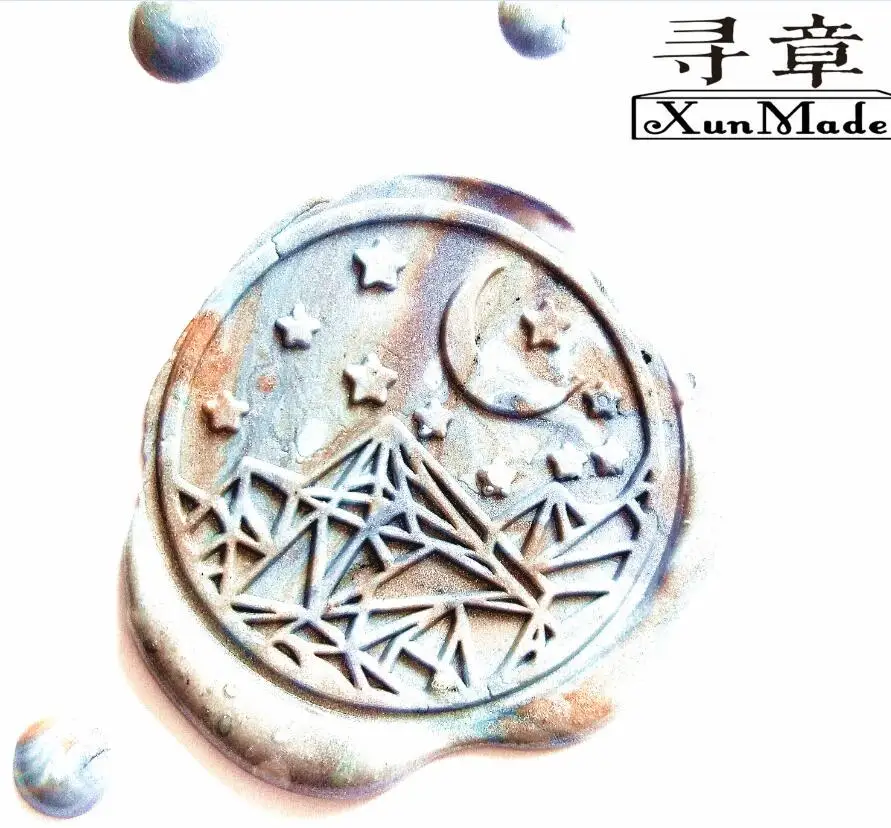 plant seal whale mushroom Fern leaf Mountain Whale mushroom fern leaf moon deep sea elk Paint seal wax stamp wax sealing stamp