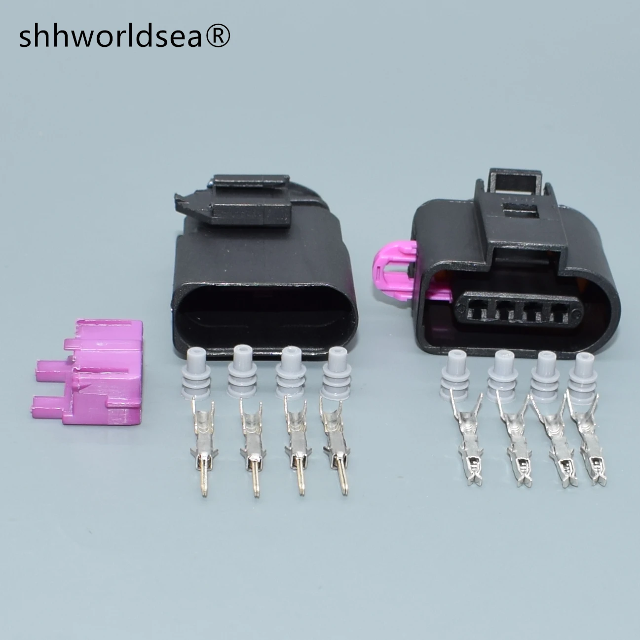 

shhworldsea 1.5mm male&female Kit 4 Way air press sensor Connector Repair Kit For A4 A6 VW NEW 1J0 973 704 1J0973704