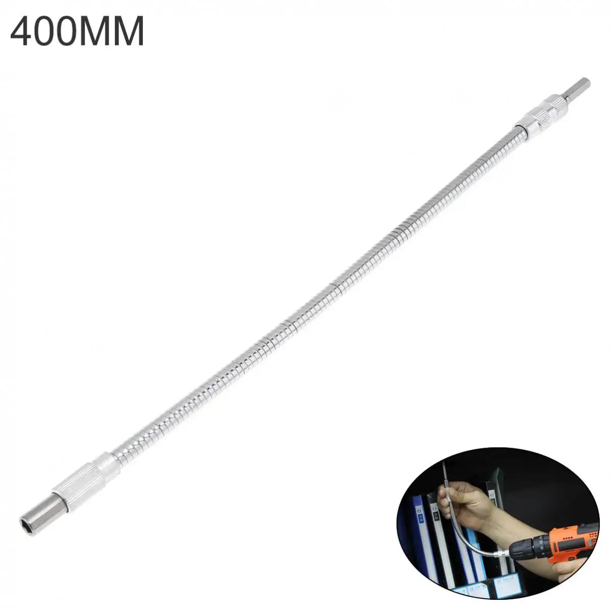 150mm/200mm/300mm/400mm Metal Extension Screwdriver Flexible Shaft Drill Bit for Connecting Electric Drill