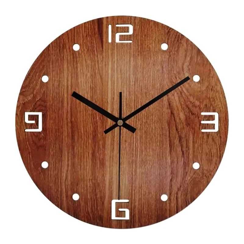 Nordic Large Wall Clock Wall Watch Wood Modern Living Room Bedroom Silent Yellow Clocks Office Kitchen Pendule Mural Decor