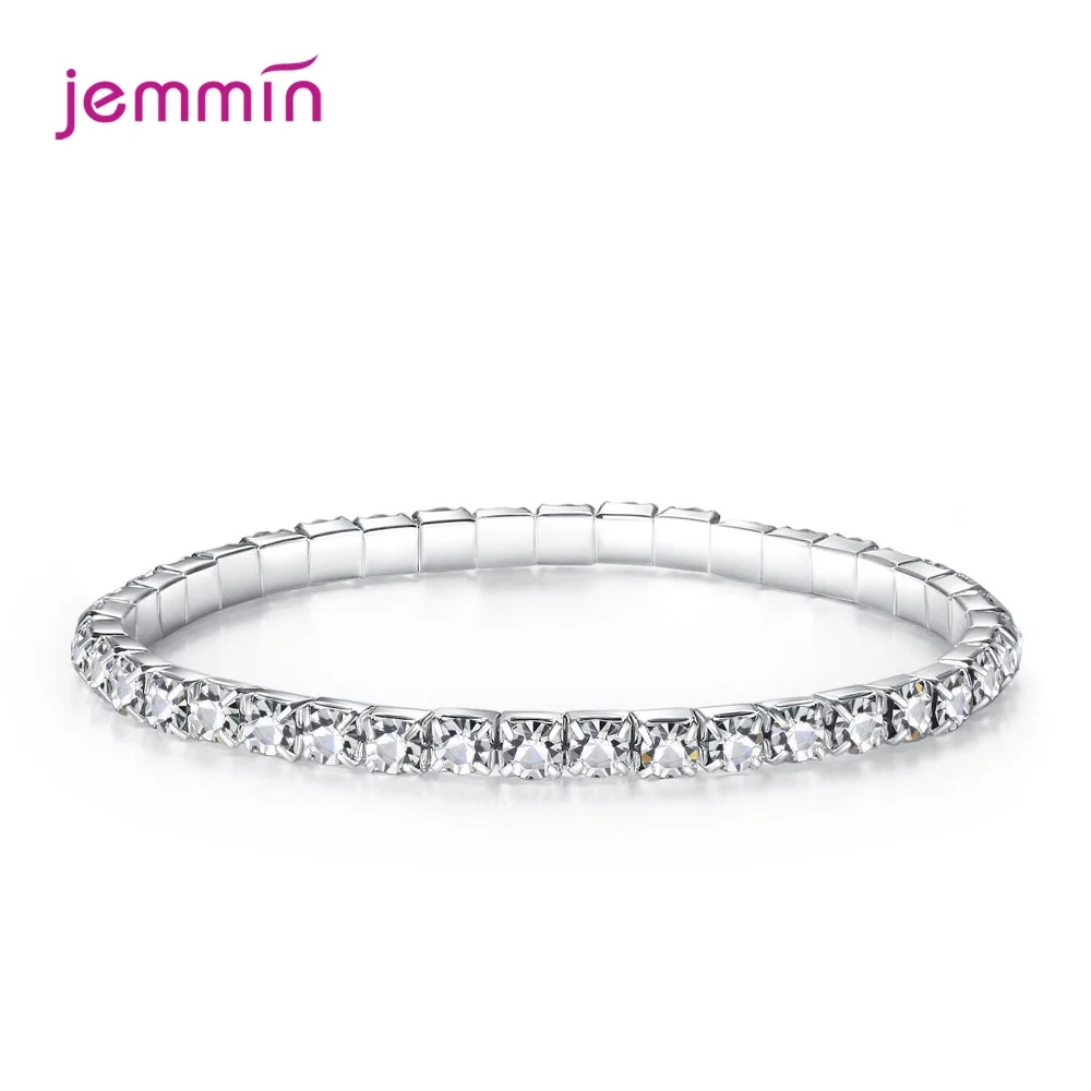 New Fashion Genuine 925 Silver  Bracelet High Quality Fashion Jewelry Gift Elegant Crystal Jewelry For Women Dance Party