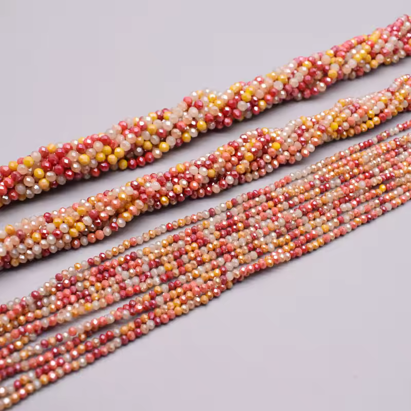 Yanqi 2 3 4mm Rondell Austria Faceted Crystal Beads Round Glass Beads Loose Spacer Beads for Jewelry Making DIY - Image 10