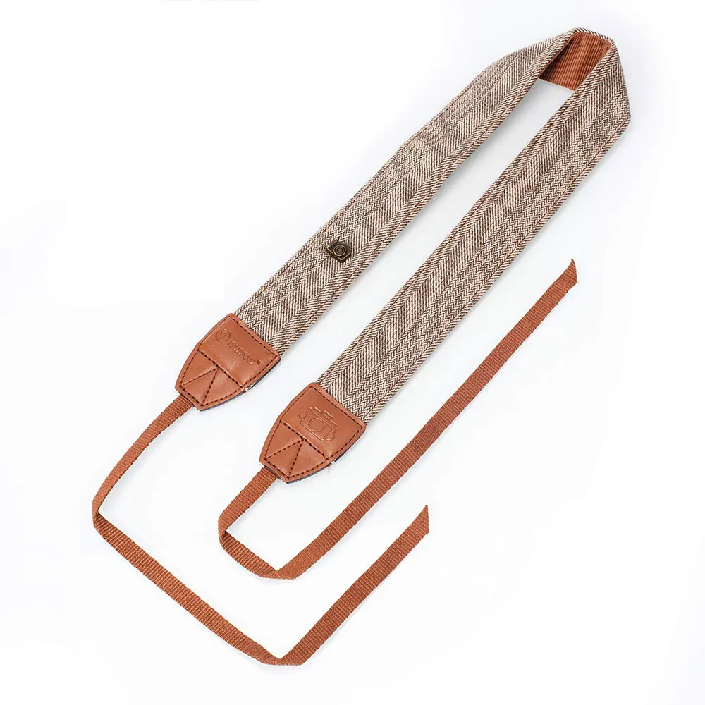 Foletoユニバーサル調節可能なカメラショルダーネックストラップ綿の革ベルト一眼レフ用カメラストラップ付属品