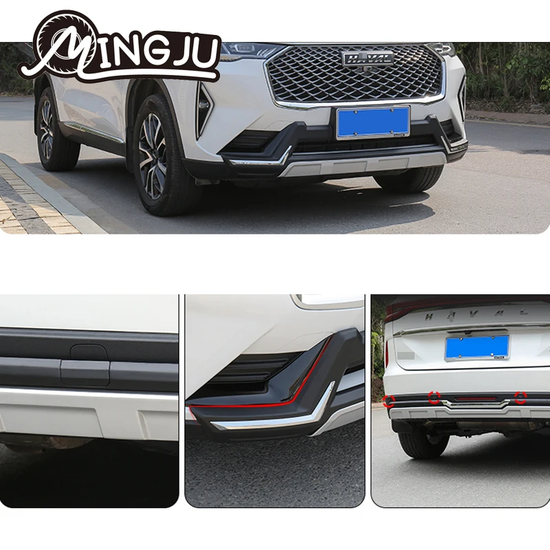 Before And After Bumper Anti Collision Bar Front Rear Guard Exterior Large Enclosure Decoration New For Haval H6 2021  2022  3th