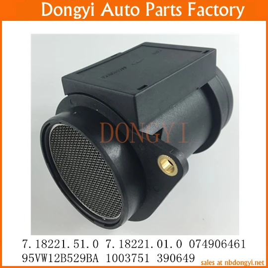 Mass Air Flow Sensor OE No. 7.18221.51.0 7.18221.01.0 074906461 95VW12B529BA 95VW-12B529-BA 1003751 390649