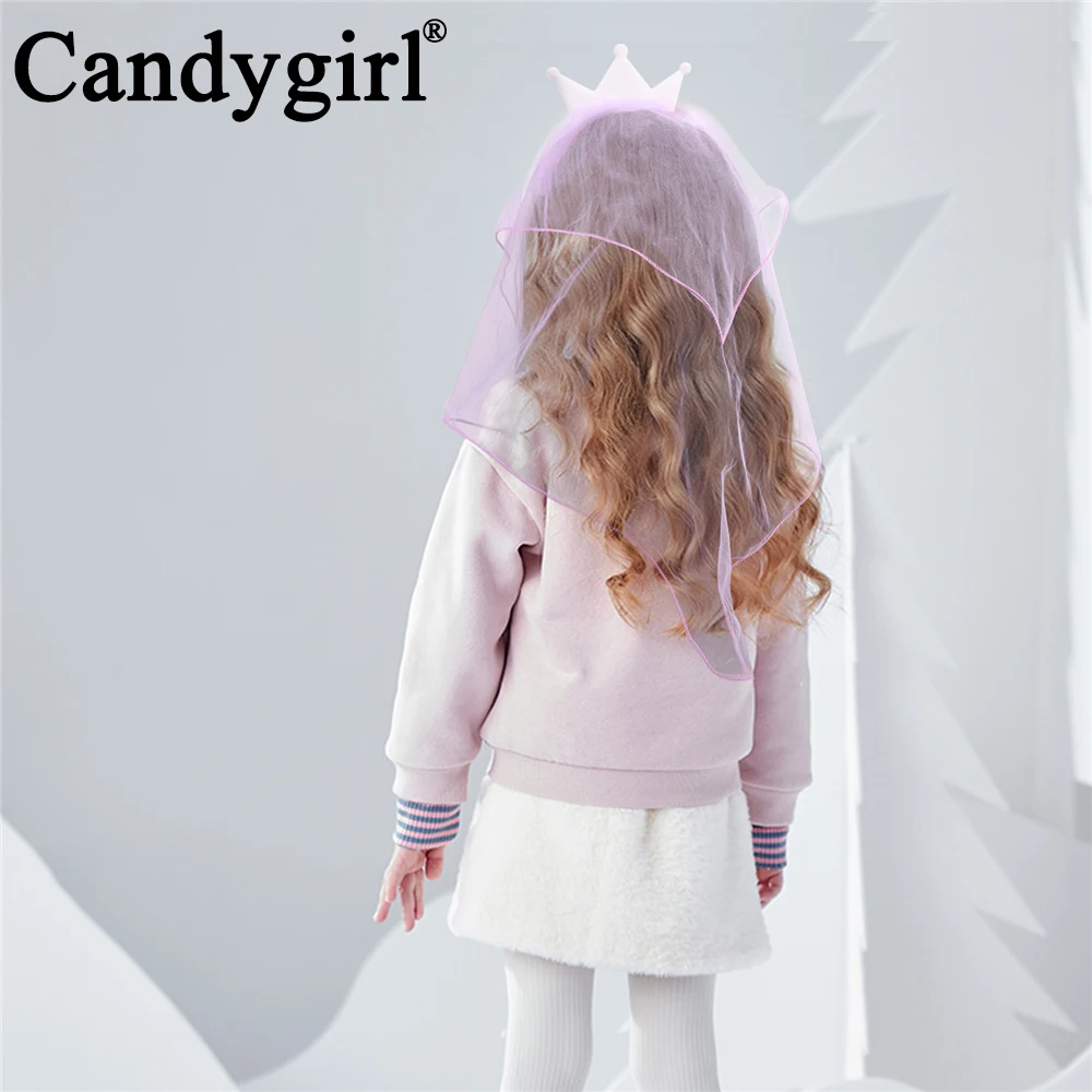 Candygirl-Princesa Coroa com Lantejoulas para Meninas, Glitter Hairband, Bling Bling Headband, Acessórios de Cabelo para Crianças, Presentes de