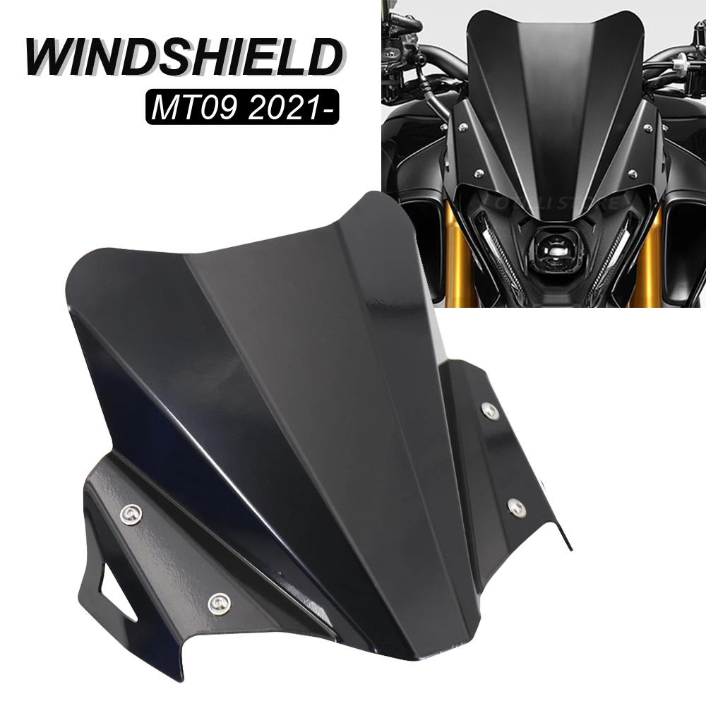 

2021- Motorcycle Accessories Windshield Fit FOR YAMAHA FOR MT09 /SP MT-09 MT 09 Windscreen Wind Shield Deflector