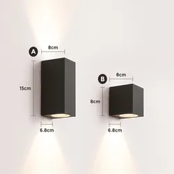 Luzes de parede led reguláveis para cima e para baixo 5w 10w à prova dwaterproof água superfície montada cubo jardim varanda luz com lâmpada led gu10 substituição