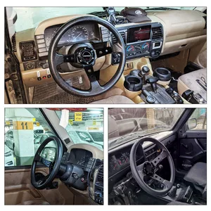 عجلة قيادة عالمية من جلد البولي يوريثان ، رياضة السيارات ، طبق الذرة العميق ، السباق ، سبائك الألومنيوم ، 14 أعلى 8 مبيعات عجلة قيادة رياضية - رقم 4