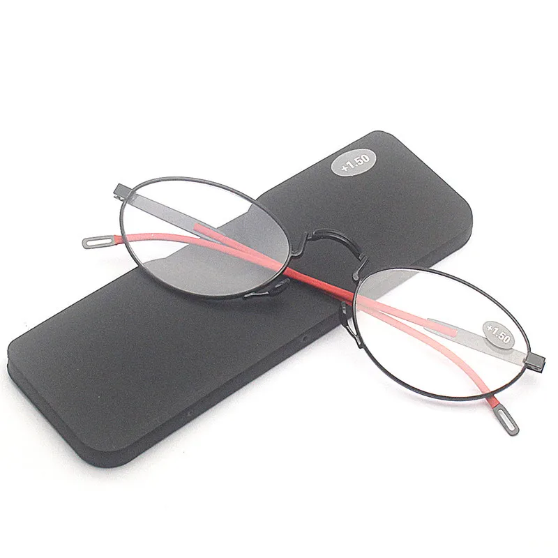 

2021 New Portable PaperPresbyopic Glasses Wallet Reading Glasses with Case Mini Presbyopic Glasses 2 Color Pink and Black