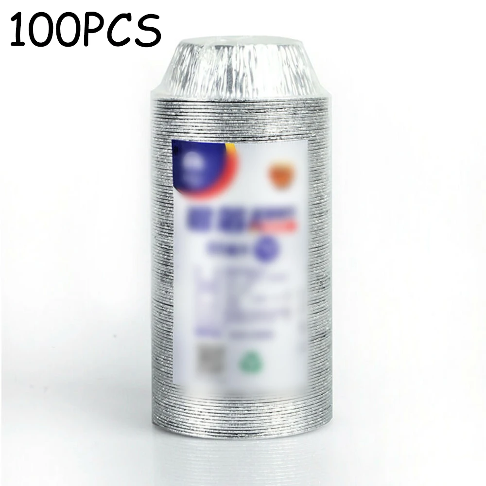 使い捨てアルミオーブン,100個,カップケーキ,卵,パイ,丸いベーキングツール,ベーキングカップ,ケーキパン,アート