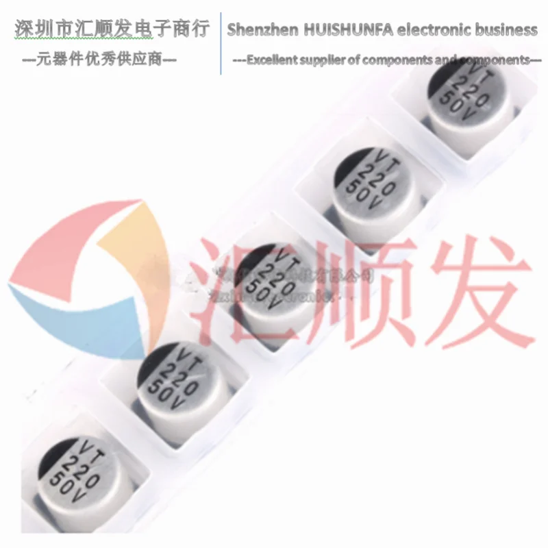 10 Chiếc!!!!!!!!! Chất Lượng Cao SMD Nhôm Điện Phân Tụ Hóa 50V 220UF Tập 10*10.5MM SMD SMD Điện Phân