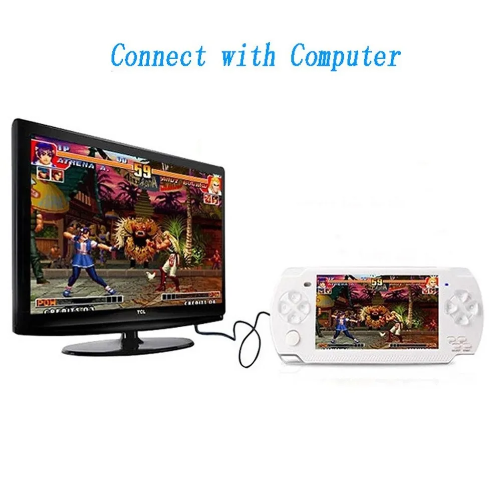 Handheld Game Console Hd Multi-function 4.3-inch Big Screen Supports MP4 Camera TV Multimedia Game Console Built-in 10000 Games