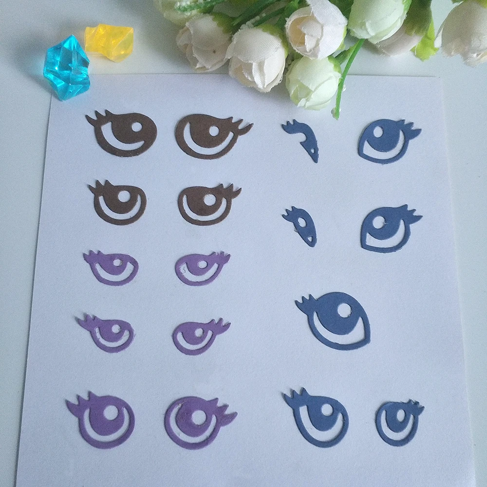 17 new styles of eyes and eyelashes cutting dies DIY scrapbook, embossed card making, photo album decoration, handmade craft