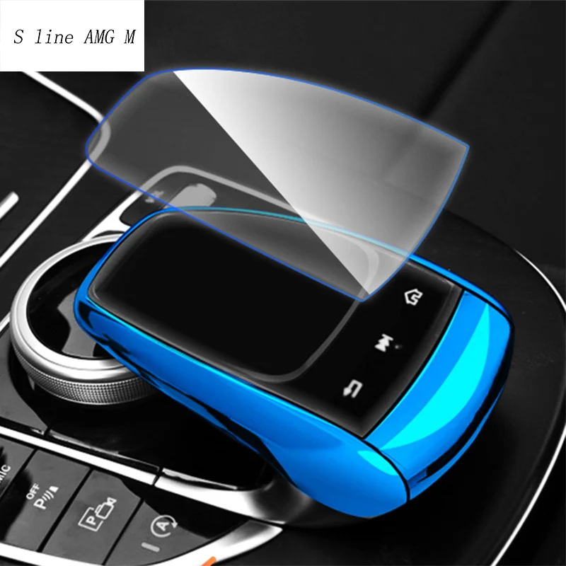 For Mercedes Benz C E G GLS Class W205 W213 GLC X253 Car Center Control Mouse Knob Protector Film Cover Sticker Auto Accessories