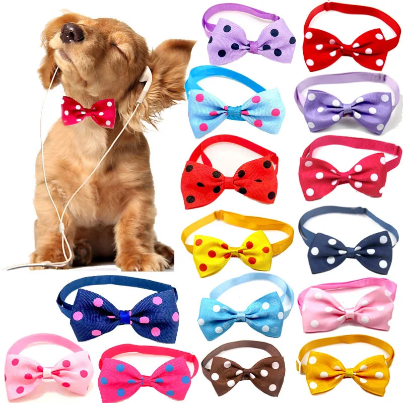

Multicolor Adjustable Pet CollarPolyester Adjustable Dot Bow Tie Dog Collar Pet Supplies 20cm Long - 36cm Long, 1 Piece