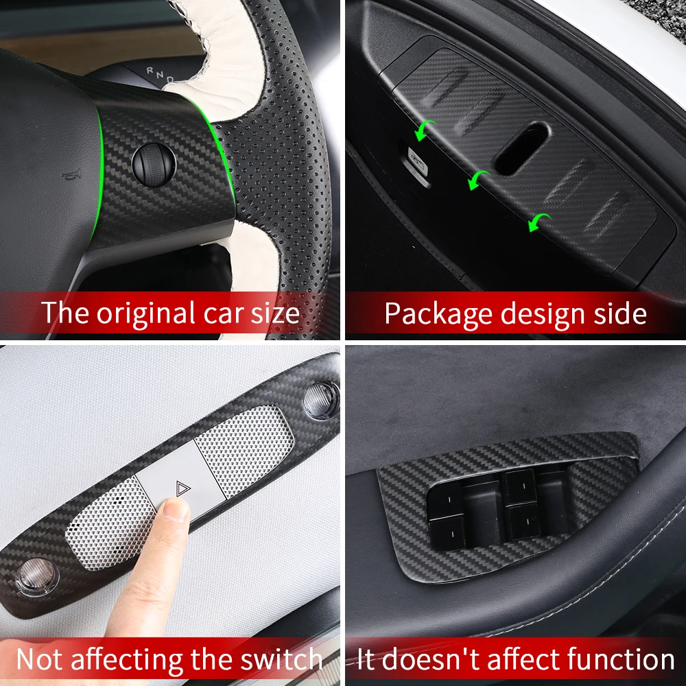 Interior matte carbon fiber for2016~2021 Tesla model 3 accessories/car accessories  tesla three tesla model 3 carbon/accessoires