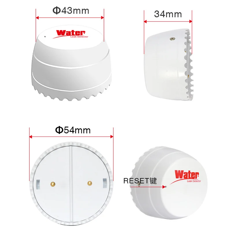 Sensor de agua con WiFi, Detector de fugas, alarma de sonido, alerta de inundación, Control por aplicación de desbordamiento, alarma de seguridad