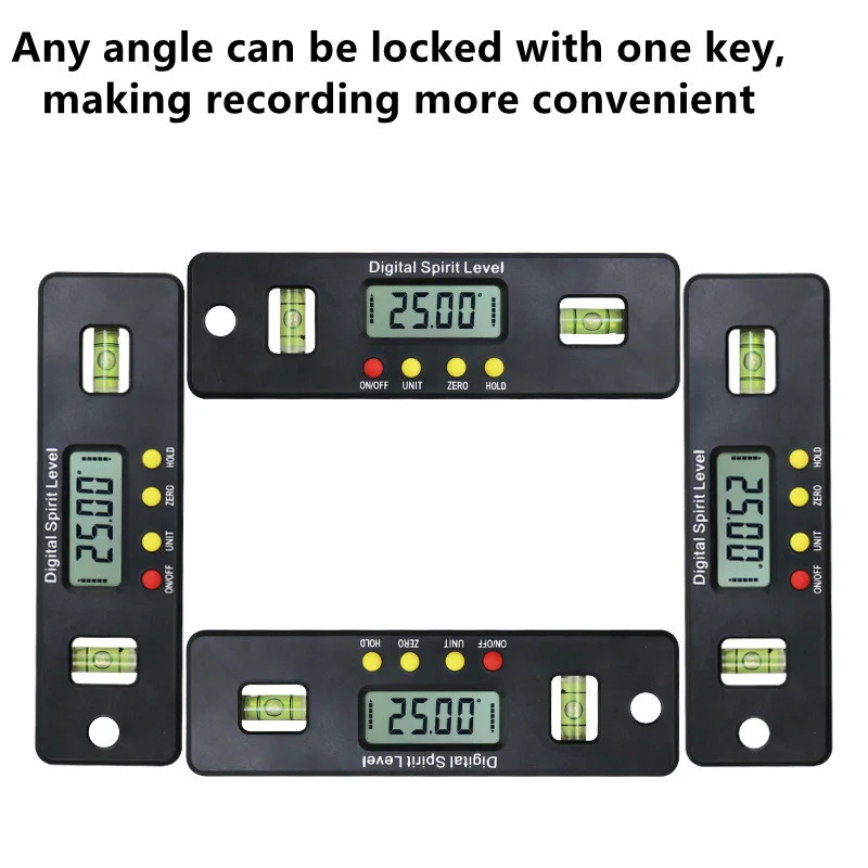 Niveau Inclinometer Magnetische Elektronische Digitale Display Niveau Regel LED Display Horizontale Inclinometer Hoek Heerser voor Thuis Renovatie: