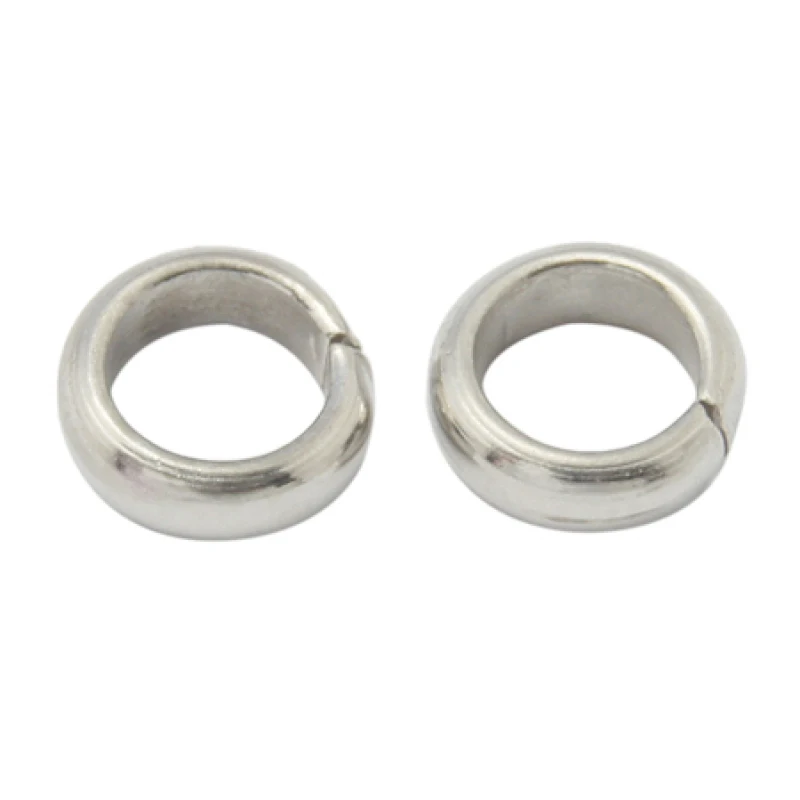 

500PCS 304 Stainless Steel Jump Rings Close but Unsoldered Round Split Rings for Jewelry Making 6x2x0.8mm Hole: 4mm