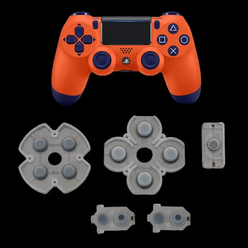Per 4 Controller PS4 cuscinetti conduttivi in gomma siliconica per 4 pulsanti JDS 030 D Pad 19QA