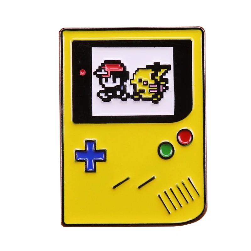 Yellow game boy hard enamel pin relive your childhood