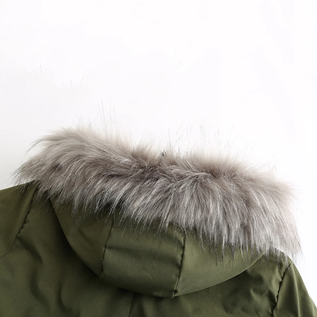 New Plus Size Winter Clothes Women's Hooded Faux Fur Jacket Thick Warm Plus Velvet Outwear 2024 Parkas Female Padded Coats
