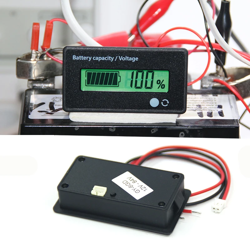 Xe Điện Pin Lead-Acid Pin Lithium Pin Đèn Báo Nguồn Bảng Đồng Hồ Còn Lại Tỷ Lệ Phần Trăm Xe 12v72v