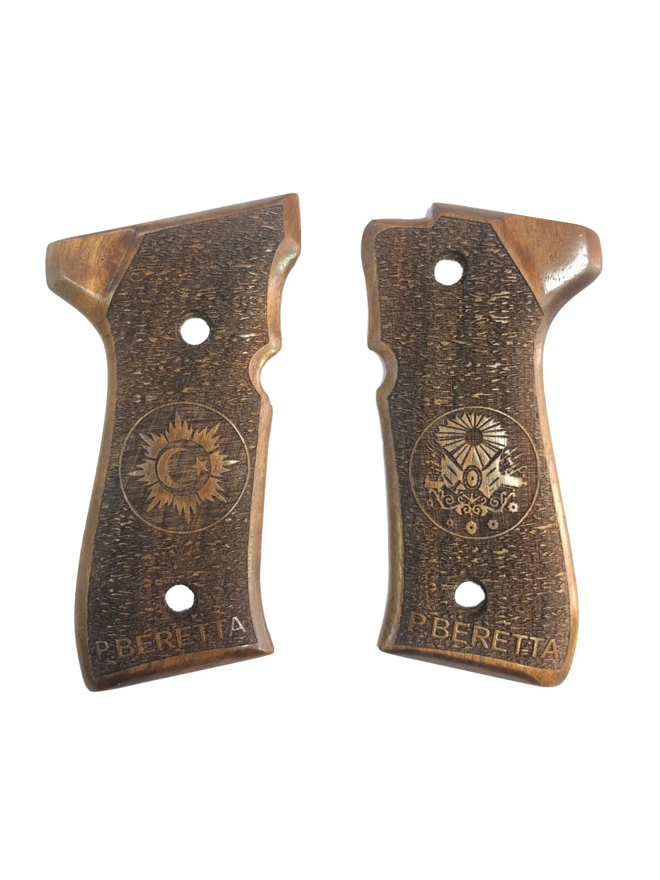 

Yavuz 16 - Beretta F92 the Moon the stars and Starboard Embroidered Wooden Grip