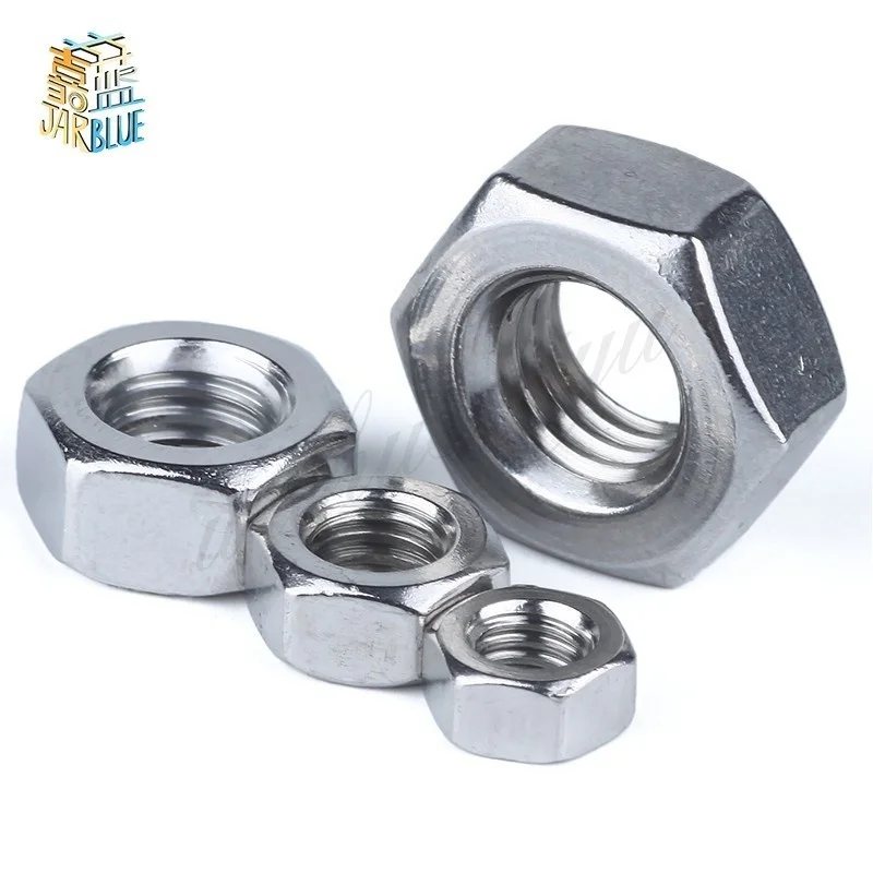 

20-50Pcs DIN985 M2 M2.5 M3 M4 M5 M6 M8 304 Stainless Steel Nylon Self-locking Hex Nuts Locknut Slip Lock Nut