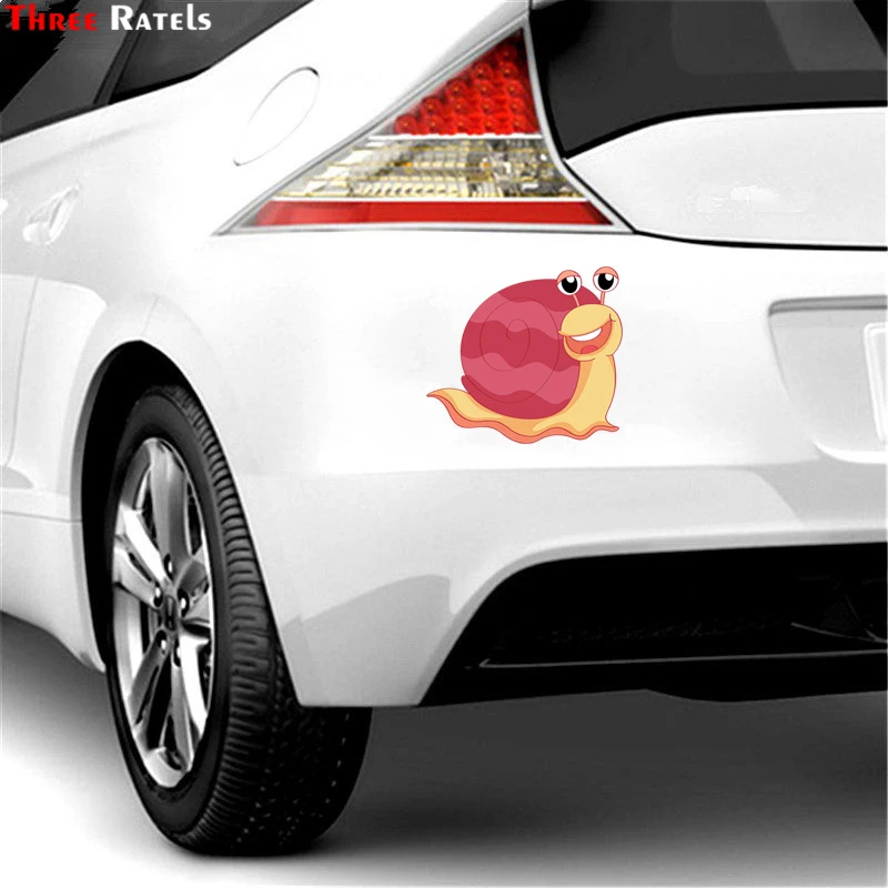 Three Ratels CA9 Funny cartoon snail wall stickers for kids Decorative decals for nursery lovely car stickers