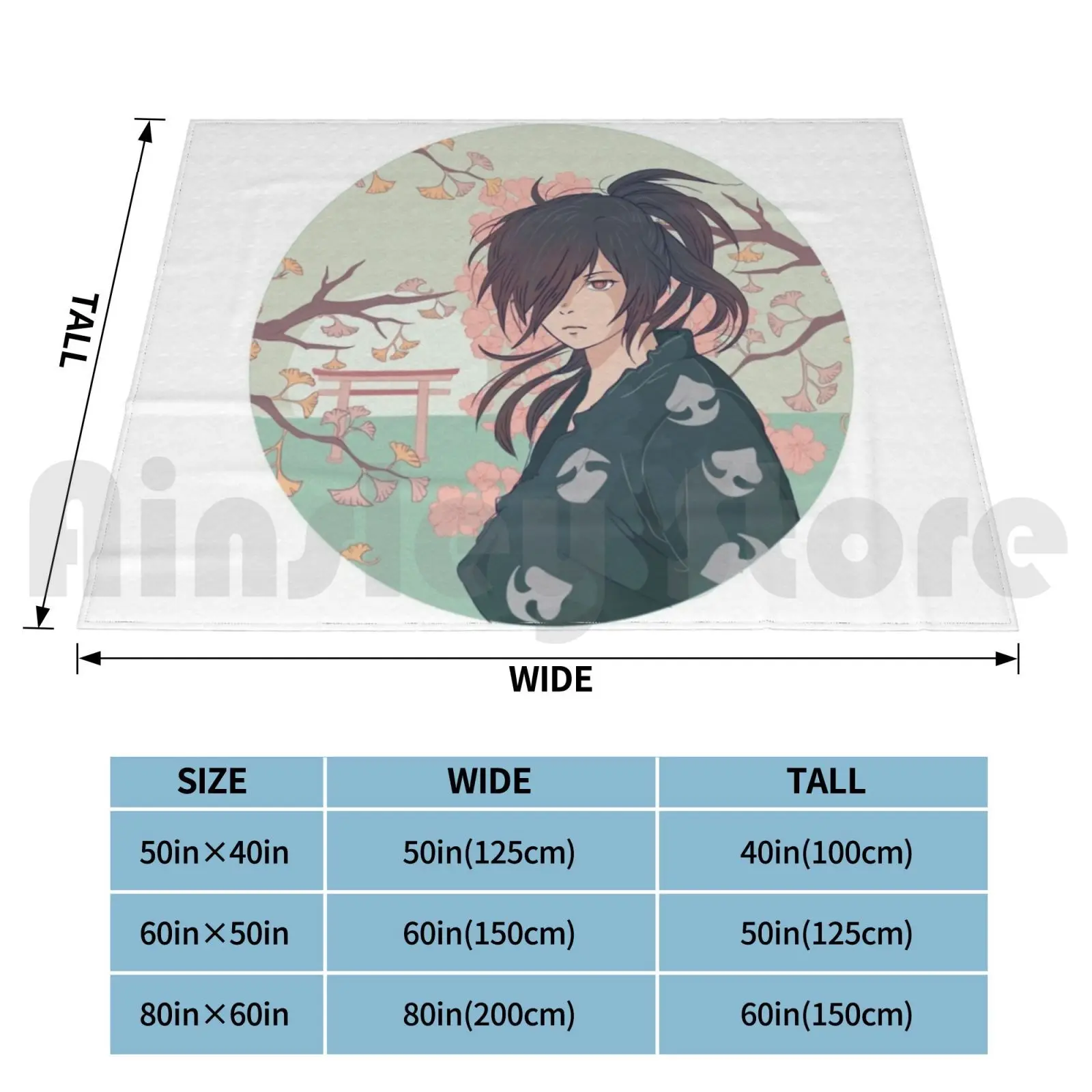 Dororo Blanket Fashion Custom 1081 Anime Manga Japan Japanese Hyakkimaru Dororo Edo Period Katana Folklore