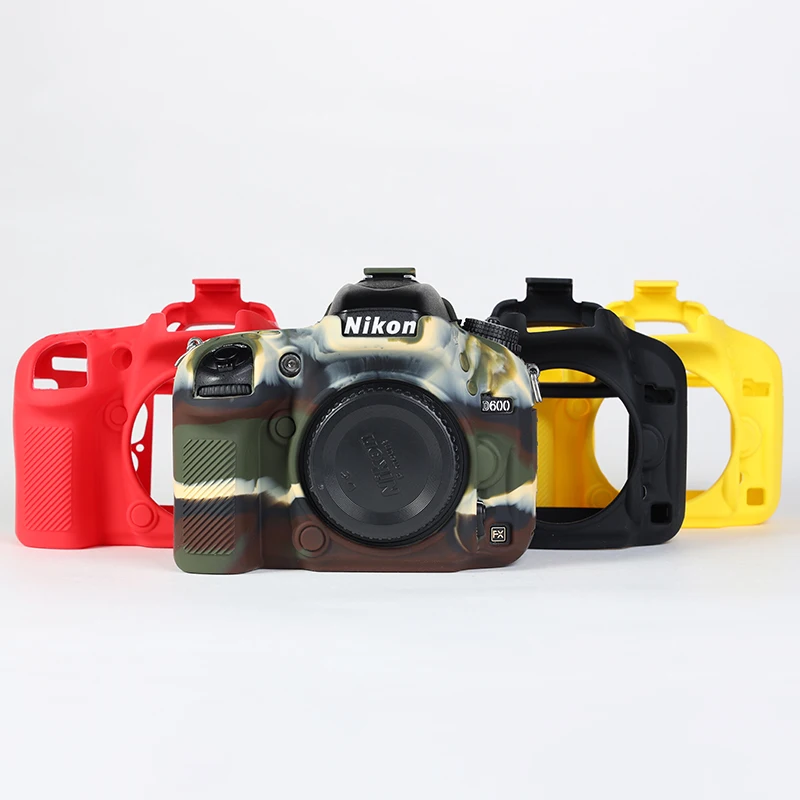 Suave bolsa de cámara SLR funda de silicona de caucho de la cámara para Nikon D7200 D7100 D610 D600 D5300 D750 D3400 D5500 D810 D7500
