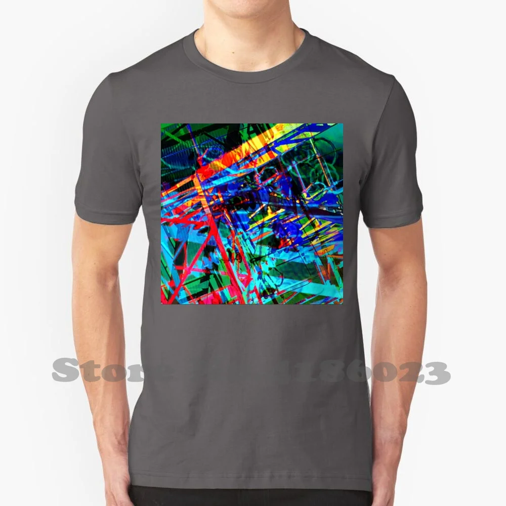 100% Cotton T-Shirt Land O Designs Kortland Haberlein Electrical 80S Retro Art Surreal Psychedelic Art Colorful Art Tucson