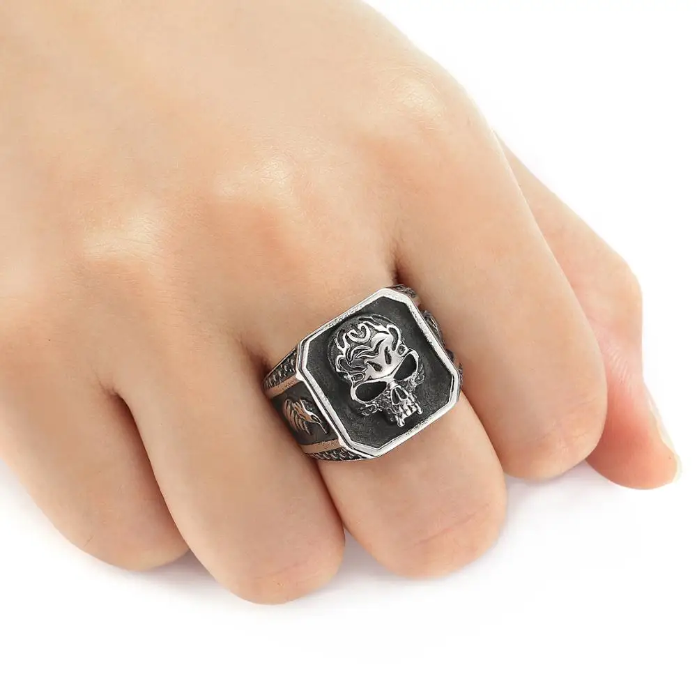 Newest Design 316L Stainless Steel Jewelry Size 7-13 Birds Damn Skull Solid Ring