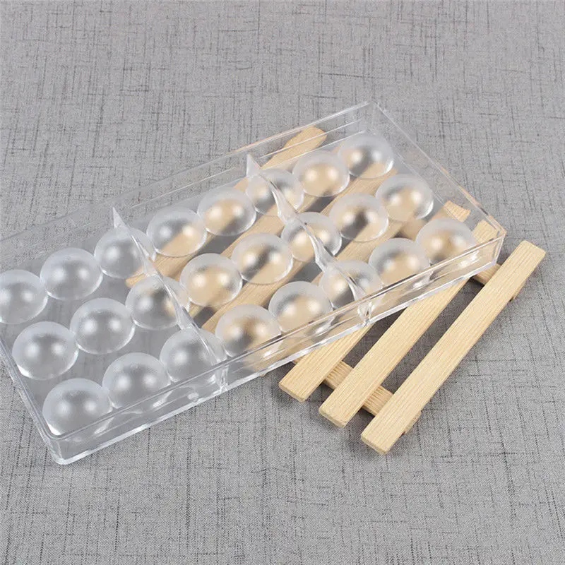 Clear Hard Chocolate Maker PC DIY 24 Half Ball Candy Mold Mould Bakeware Tools UND Sale