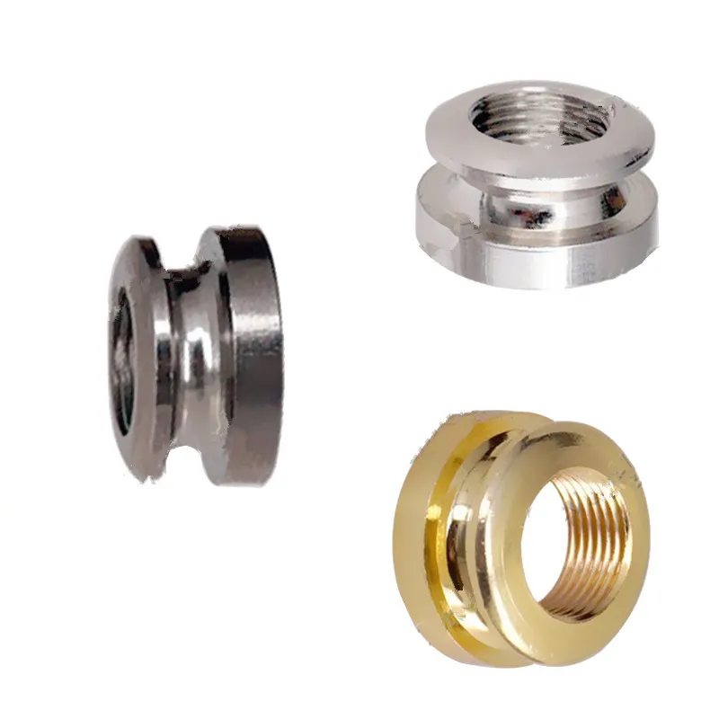 6Pcs Threaded Cylinder End Pin Jack Threaded Buckle Cover Head Top Cap Tip For Guitar Bass Guitar Accessories Parts
