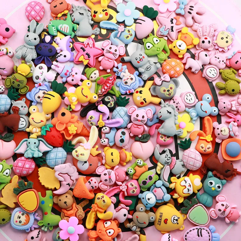 30pcs Resin Fruit/animals/dessert Food Toys Accessories DIY Craft Phone Shell Patch Arts Materials Home Decor Cute Miniatures