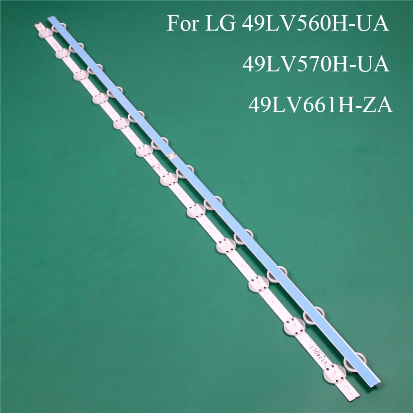 LED TV Illumination Part Replacement For LG 49LV560H-UA 49LV570H-UA 49LV661H-ZA LED Bar Backlight Strip Line Ruler V1749L1 2862A