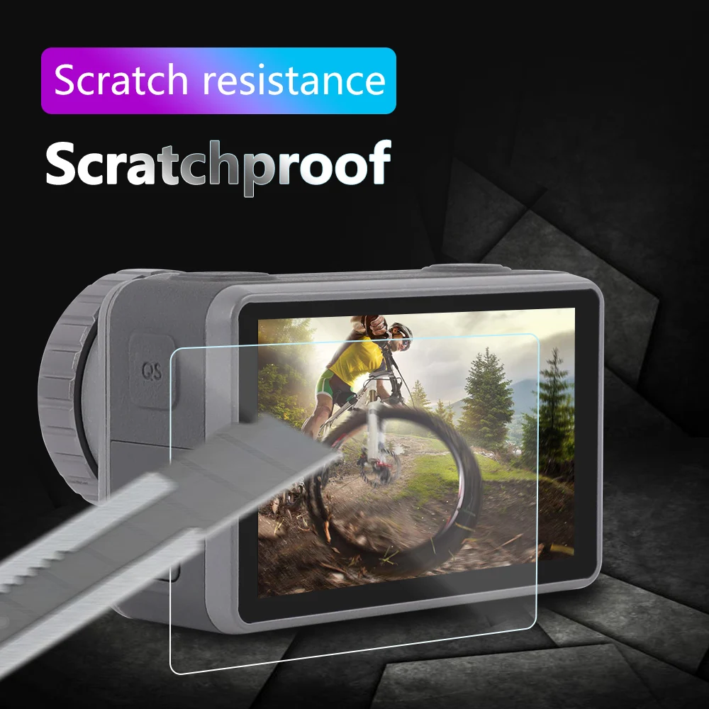 In stock Tempered Glass Screen Protector Scratch-resistant Protective Film Camera Accessories for DJI Osmo Action Sport Camera