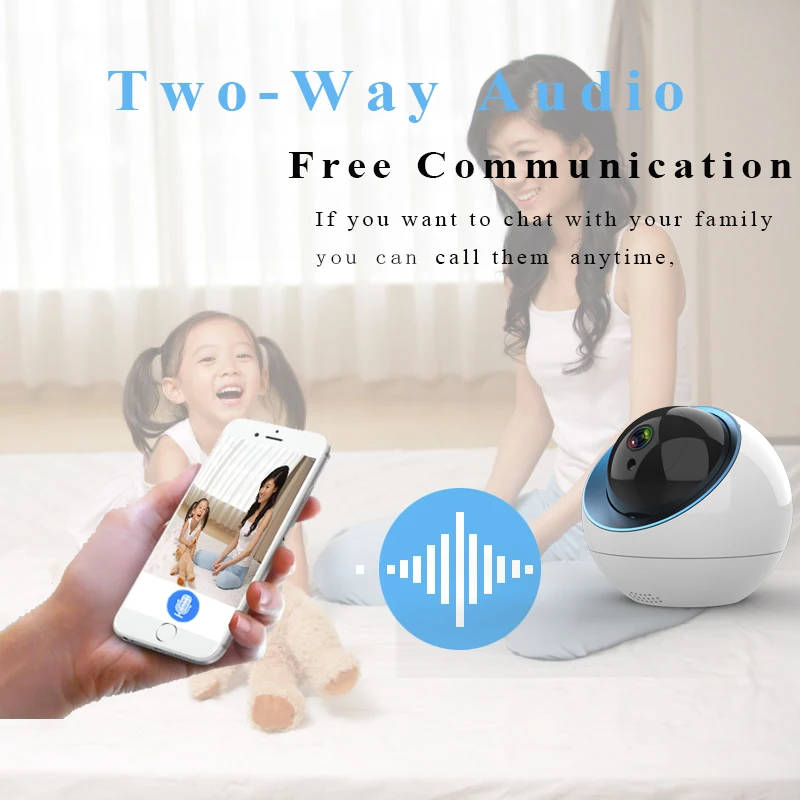 WIFI camera 1080P wireless support H.264 infrared 3.6mm lens Onvif Cloud TF card automatic tracking storage for home security ca