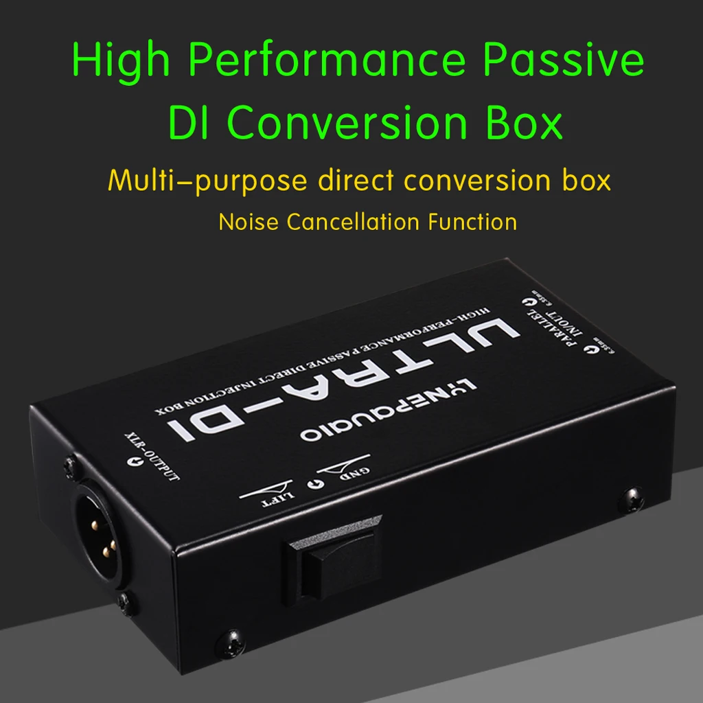 

KYYSLB B013 Passive Pass-through Signal Converter Eliminate Current Sound Hum DI Box