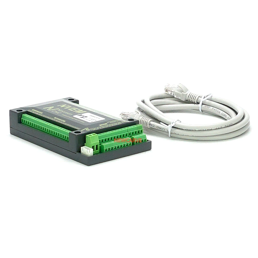 CNC Mach3 Set NVEM Ethernet Breakout Board + NVMPG Mach3 Handwheel With LCD Display 6 Axis MPG For DIY CNC Router NEWCARVE
