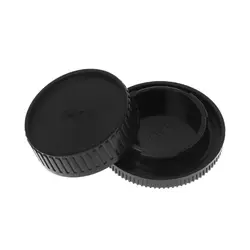 New Rear Lens Body Cap Camera Cover Set Dust Screw Mount Protection Plastic Black Replacement for Minolta MD X700 DF-1