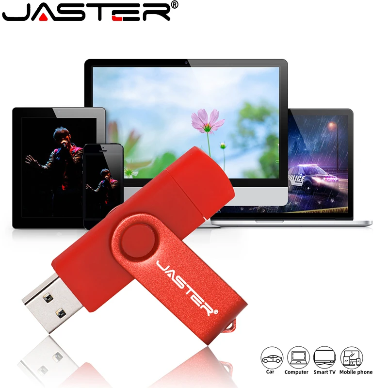 

Флэш-накопитель USB JASTER Многофункциональный OTG Type-C с пользовательским логотипом 64 ГБ 32 ГБ 16 ГБ 8 ГБ 4 ГБ USB флэш-накопитель Micro usb