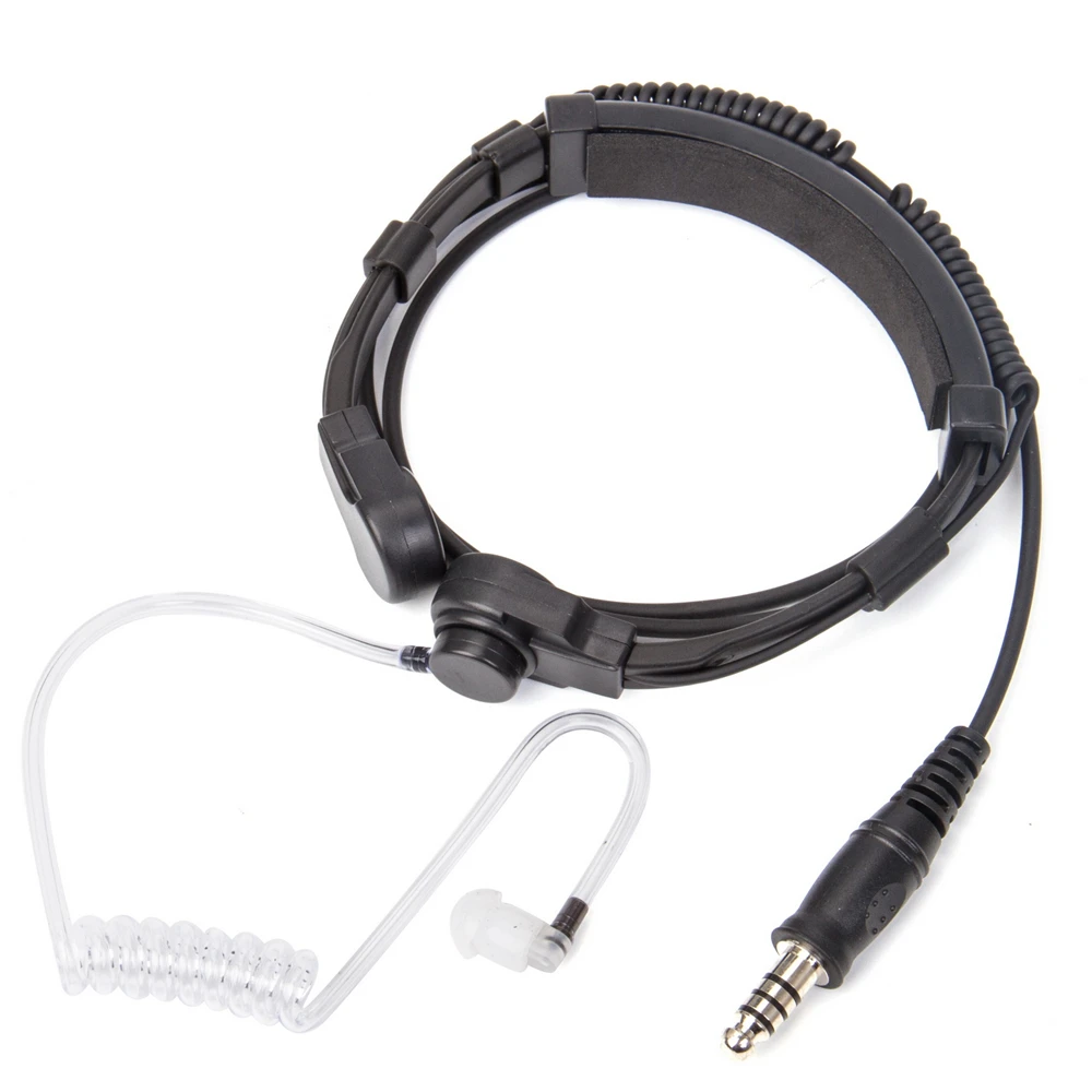 Walkie Talkie Throat Mic Air Tube earpiece  For Hytera PD680/660/600/PD685/X1P Tactical Mic Headset Telescopic Throat Control