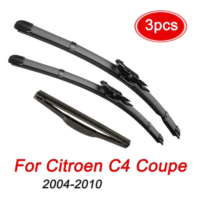 MIDOON  Wiper Front Rear Wiper Blades Set For Citroen C4 Coupe 3 Door 2004-2010 1st Generation Windshield Windscreen 28